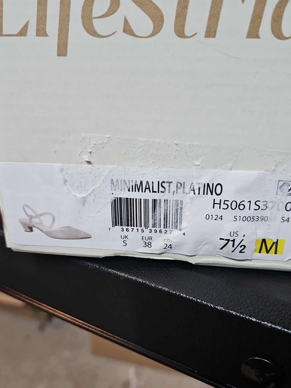 Life Stride Minimalist Slingback Heels in Platino (Light Taupe)